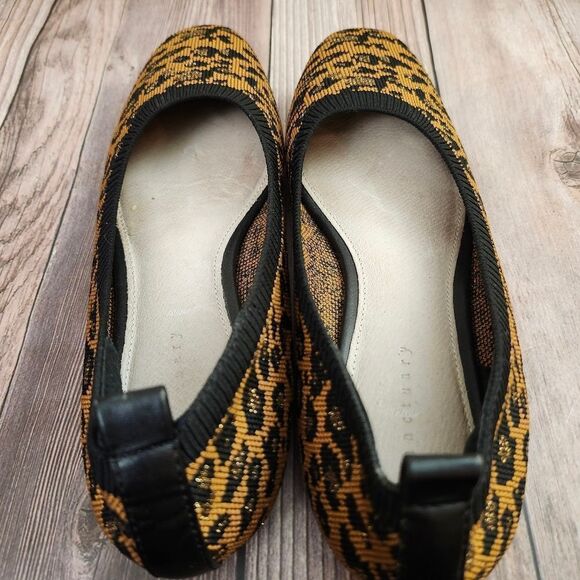 Sanctuary knit Leopard print ballet flats leather lining Sz 7.5 - Picture 5 of 12